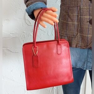 Coach, early 1980's #9685, "The Small Tote" Red